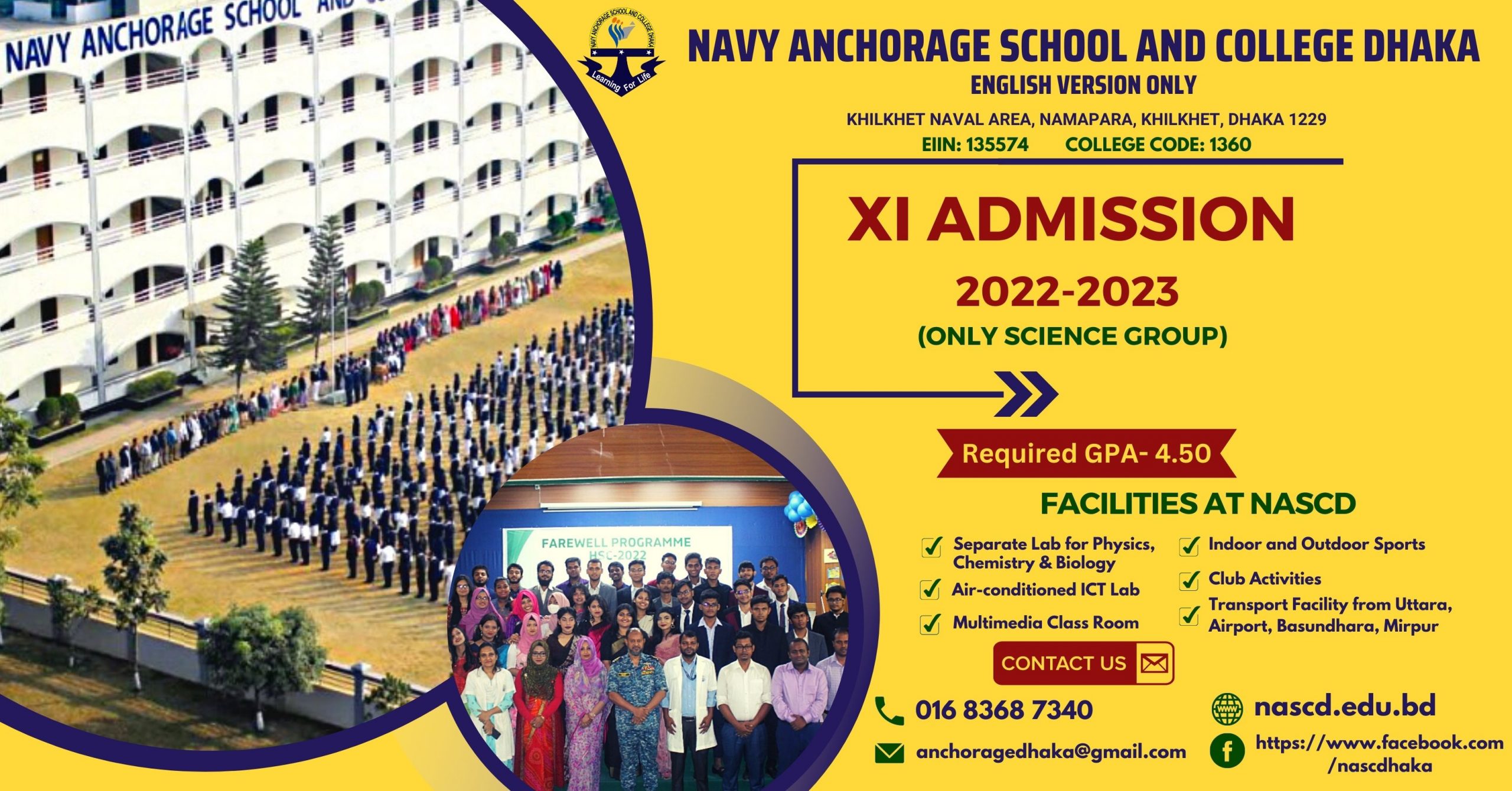 ADMISSION OPEN FOR CLASS XI 2022-2023
